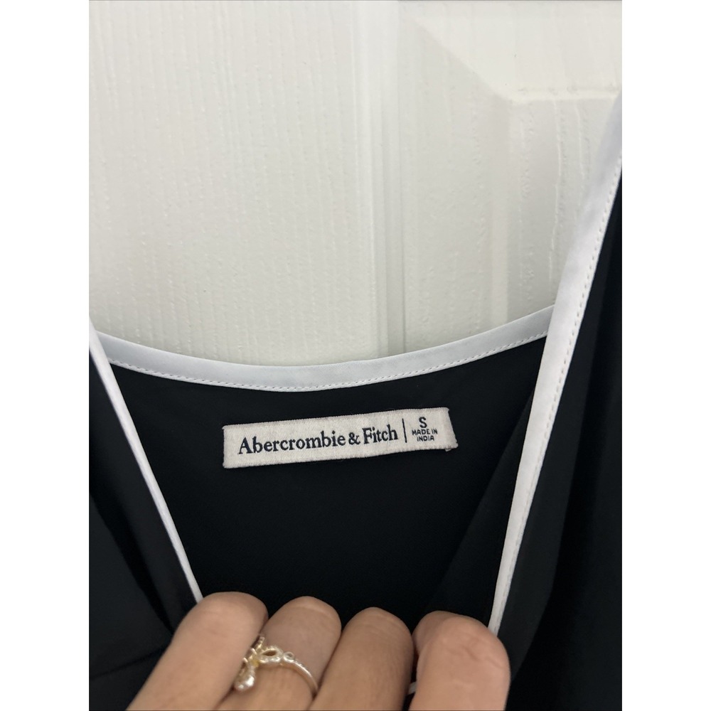 Abercrombie & Fitch Julia Dress Womens S Black Satin Slip Midi Minimalist MINT - Picture 5 of 7